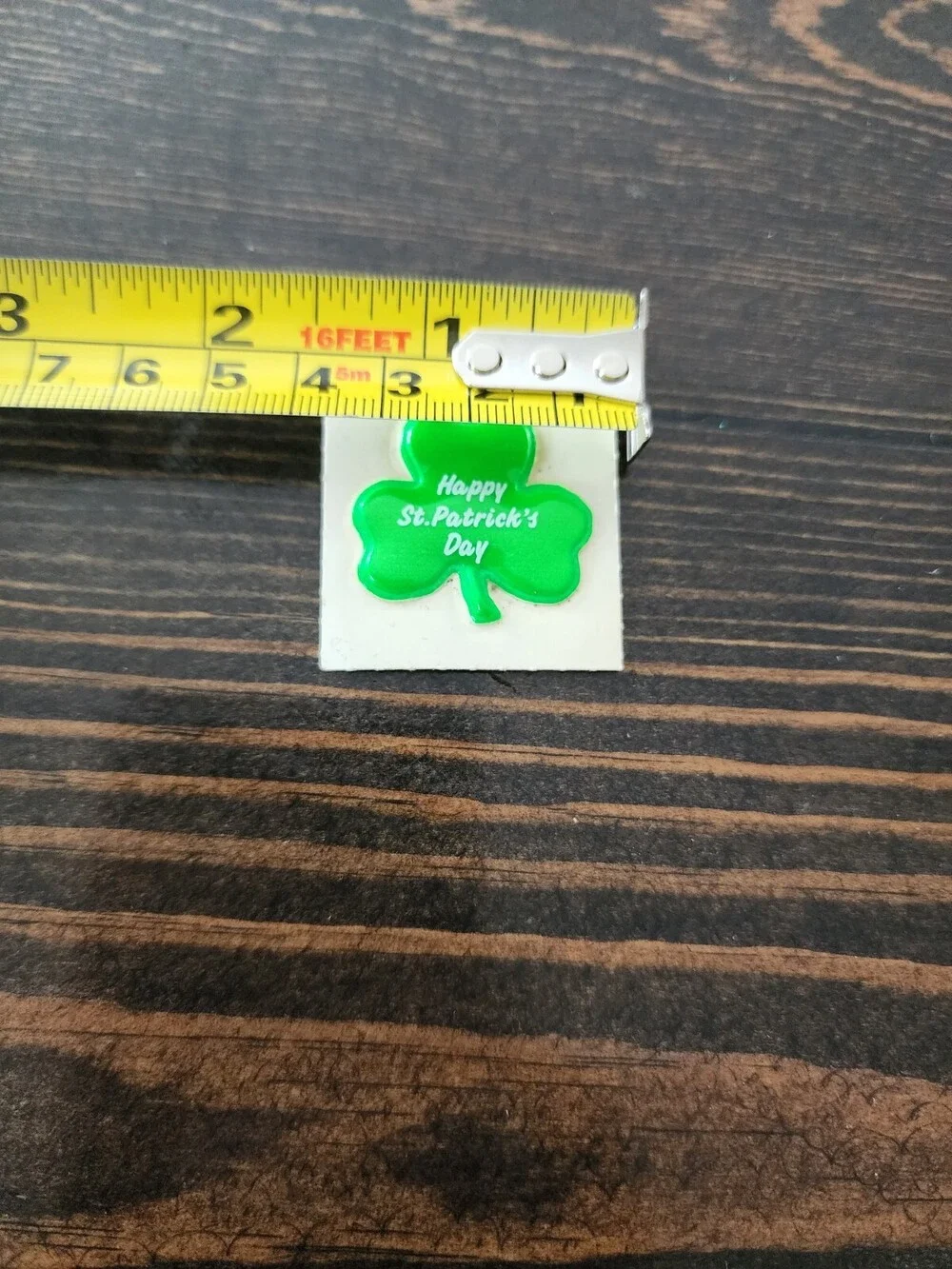 Vintage St Patricks Day Irish Shamrock Puffy Sticker 1.75